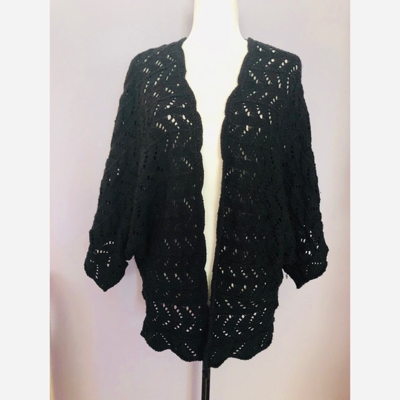 Karen by Karen Kane black oversized cardigan - Picture 1 of 6